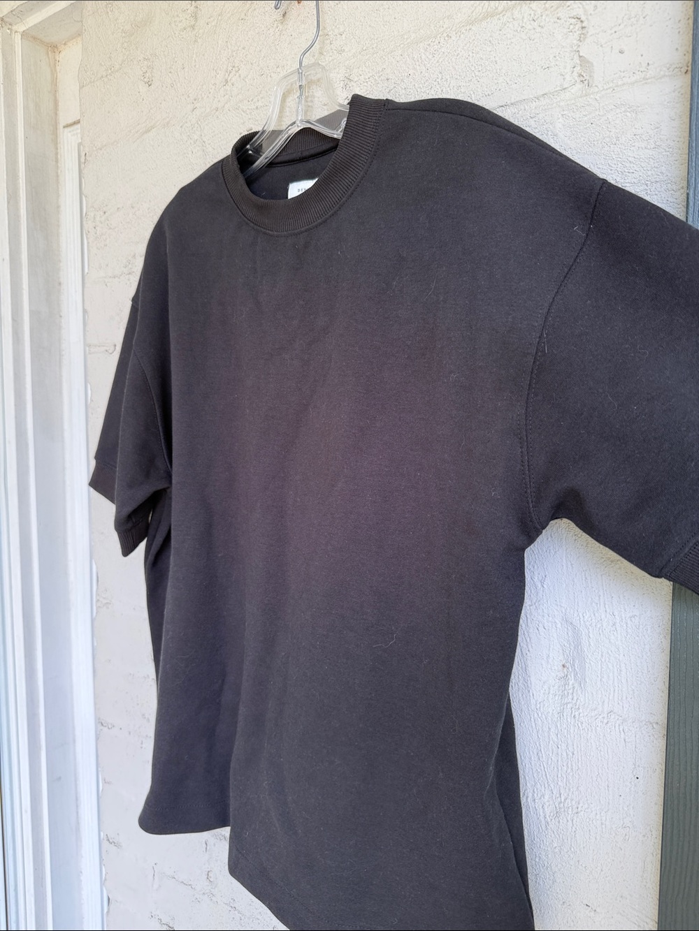 Men’s Denim & Flower Black Short-Sleeve Crewneck Sweatshirt Size Medium - Picture 4 of 8